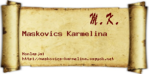 Maskovics Karmelina névjegykártya